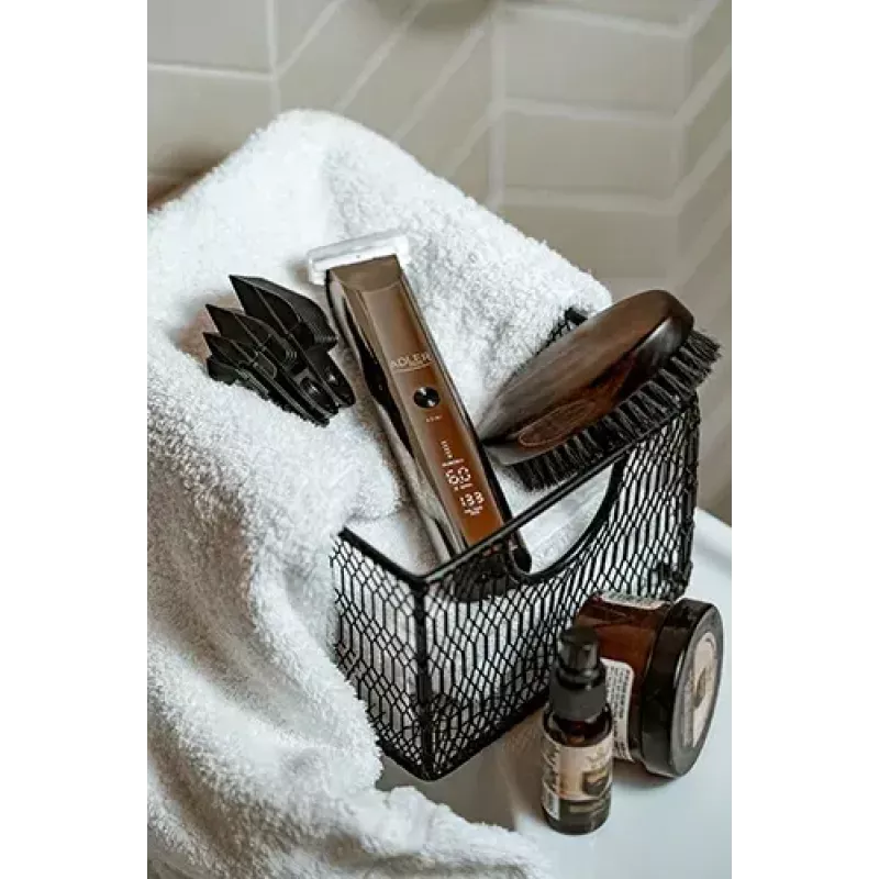 Adler AD 2834 Hair Clipper, 3 mm to 1.2 cm, 4 attachments, LCD, Silver