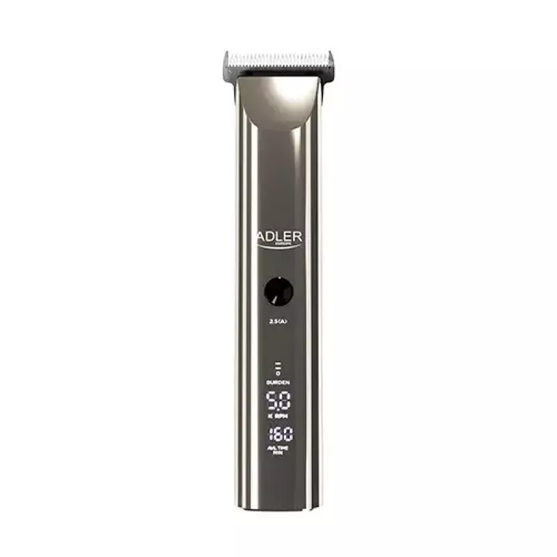Adler AD 2834 Hair Clipper, 3 mm to 1.2 cm, 4 attachments, LCD, Silver