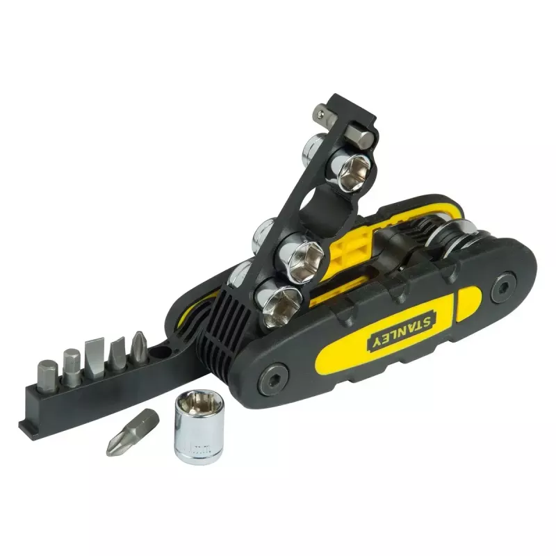 Multi-tool STANLEY 14-in-1 folding locking tool, black/yellow, 14 functions