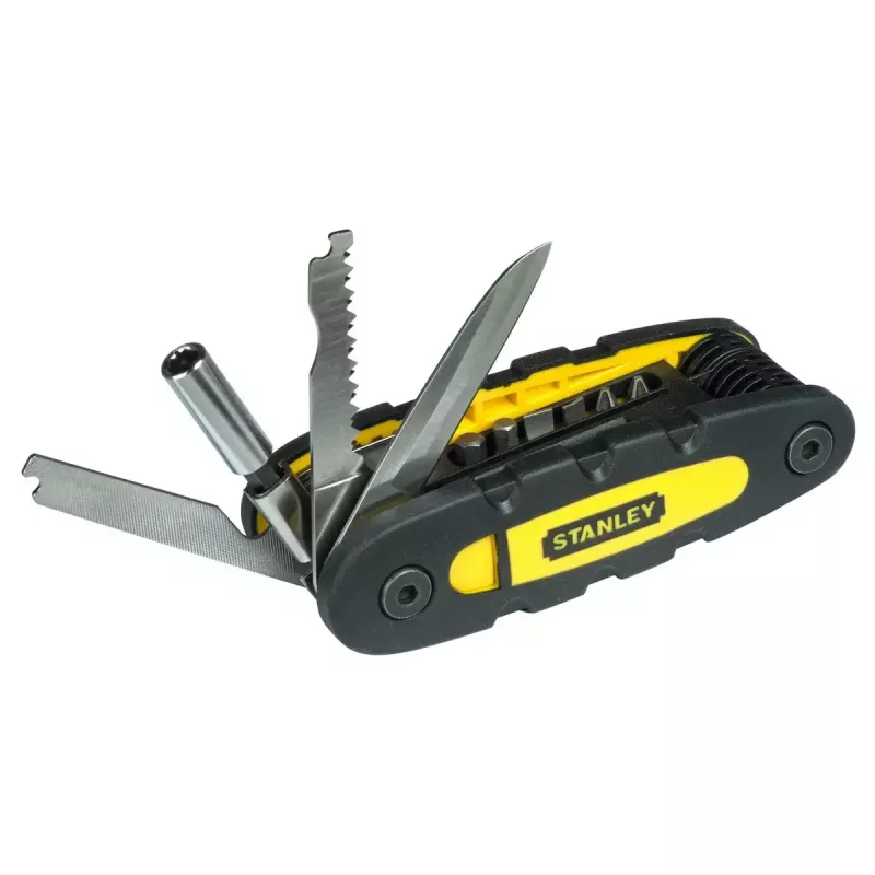 Multi-tool STANLEY 14-in-1 folding locking tool, black/yellow, 14 functions