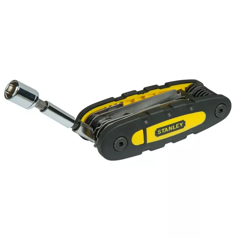 Multi-tool STANLEY 14-in-1 folding locking tool, black/yellow, 14 functions