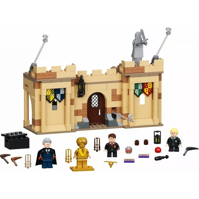 LEGO Harry Potter set Hogwarts First Flying Lesson 76395 with Harry and Draco minifigures
