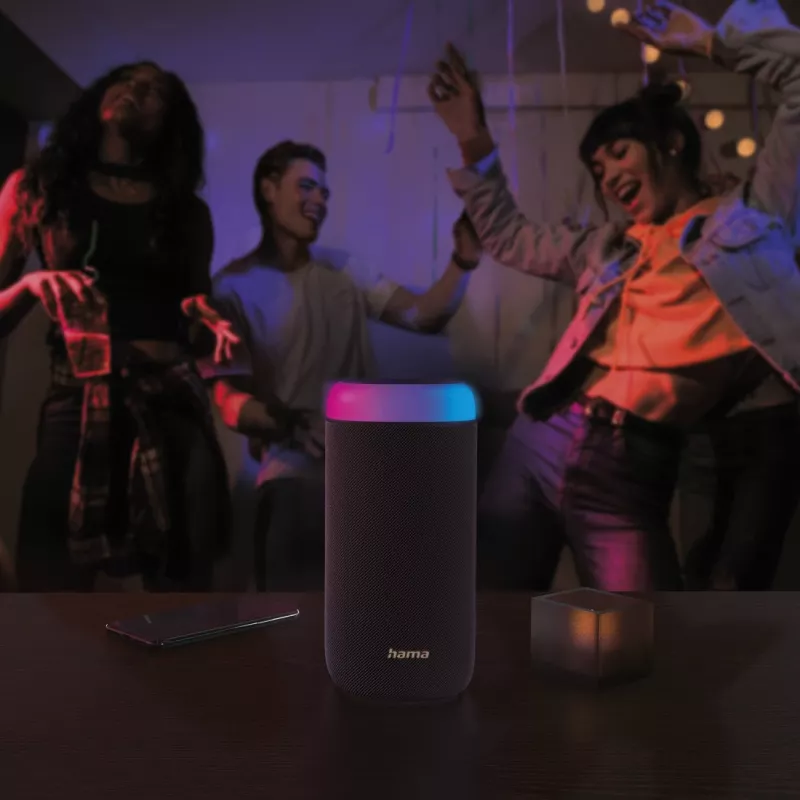 Hama Shine 2.0 Stereo portable speaker Black 30 W