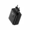 Fast charger Baseus Cube Pro 65W — 3 ports (2×USB-C, 1×USB-A), 110–240V, AC indoor, universal compatibility, black, 0.154 kg