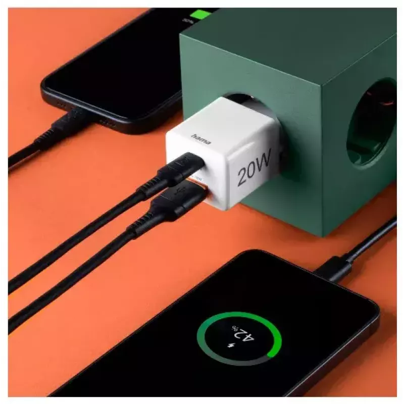 Hama 00201991 mobile device charger Headset, Power bank, Smartphone, Tablet White AC Fast charging Indoor