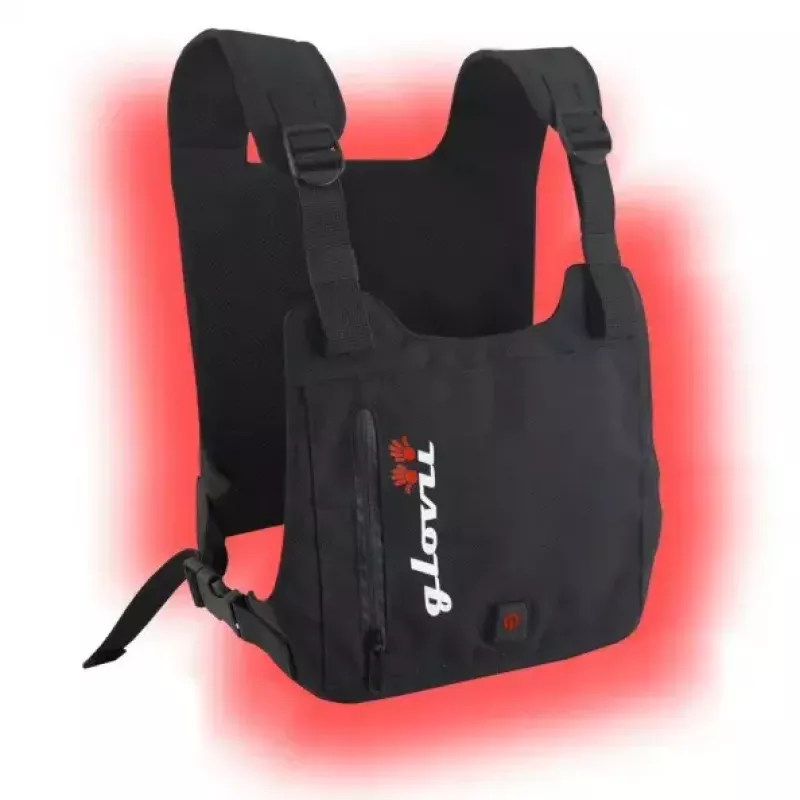 Protective vest Glovii GV1U — unisex polyester vest for skiing, breathable, waterproof, all-season, black