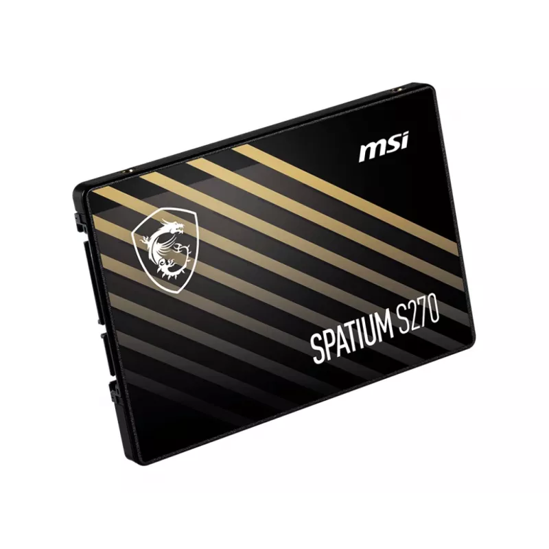 2.5 inch SATA III SSD MSI SPATIUM S270 960GB — 500 MB/s read, 450 MB/s write, 3D NAND