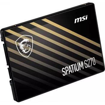 2.5 inch SATA III SSD MSI SPATIUM S270 480GB — 3D NAND, 450 MB/s write, 2 M h MTBF