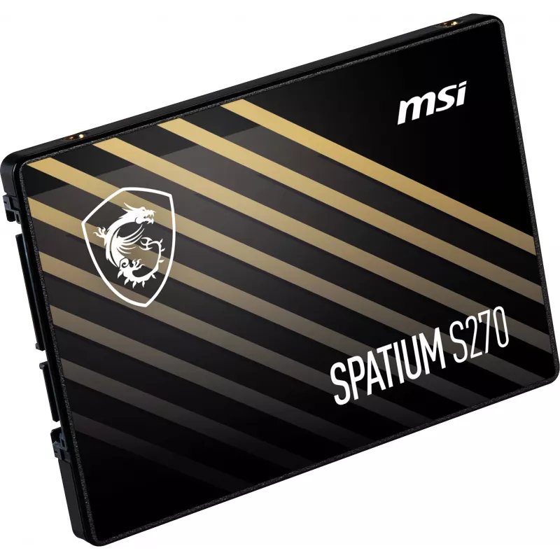 2.5 inch SATA III SSD MSI SPATIUM S270 480GB — 3D NAND, 450 MB/s write, 2 M h MTBF