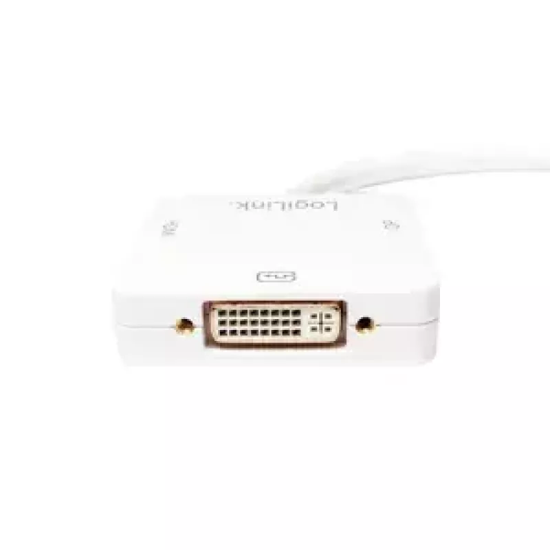 LogiLink CV0045A Mini DisplayPort to HDMI/DVI/DisplayPort Adapter, 4K, 0.15 m, White