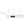 LogiLink CV0045A Mini DisplayPort to HDMI/DVI/DisplayPort Adapter, 4K, 0.15 m, White