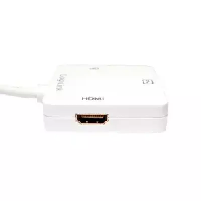 LogiLink CV0045A Mini DisplayPort to HDMI/DVI/DisplayPort Adapter, 4K, 0.15 m, White