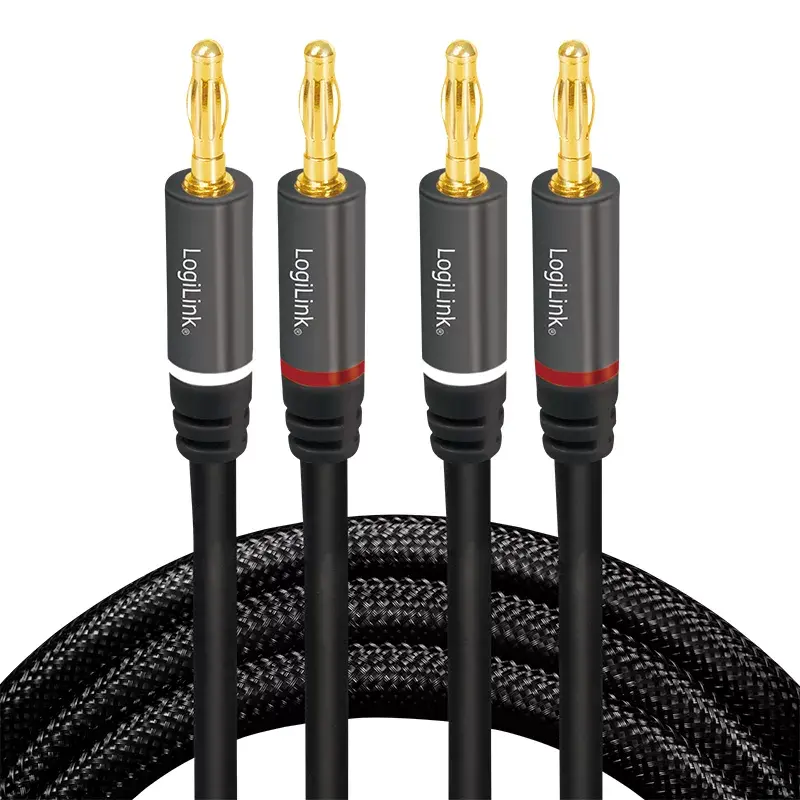 Audio Cable LogiLink CA1211 5m 2x Banana Black