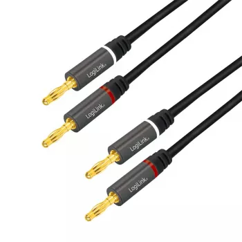 Audio Cable LogiLink CA1211 5m 2x Banana Black