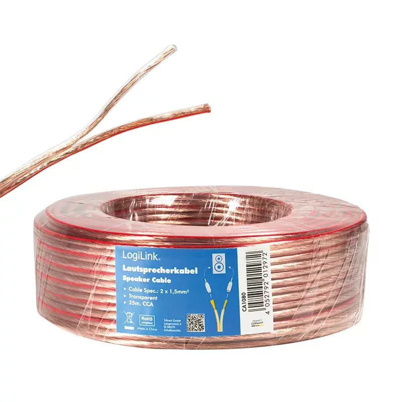 Audio Cable LogiLink CA1080 25m Transparent