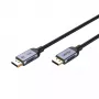 DisplayPort cable Unitek C1626GY01-2M, DisplayPort 2.1 male–male, 2 m, 80 Gbit/s, 16K@60Hz, 4K@240Hz, HDR, HDCP 2.2