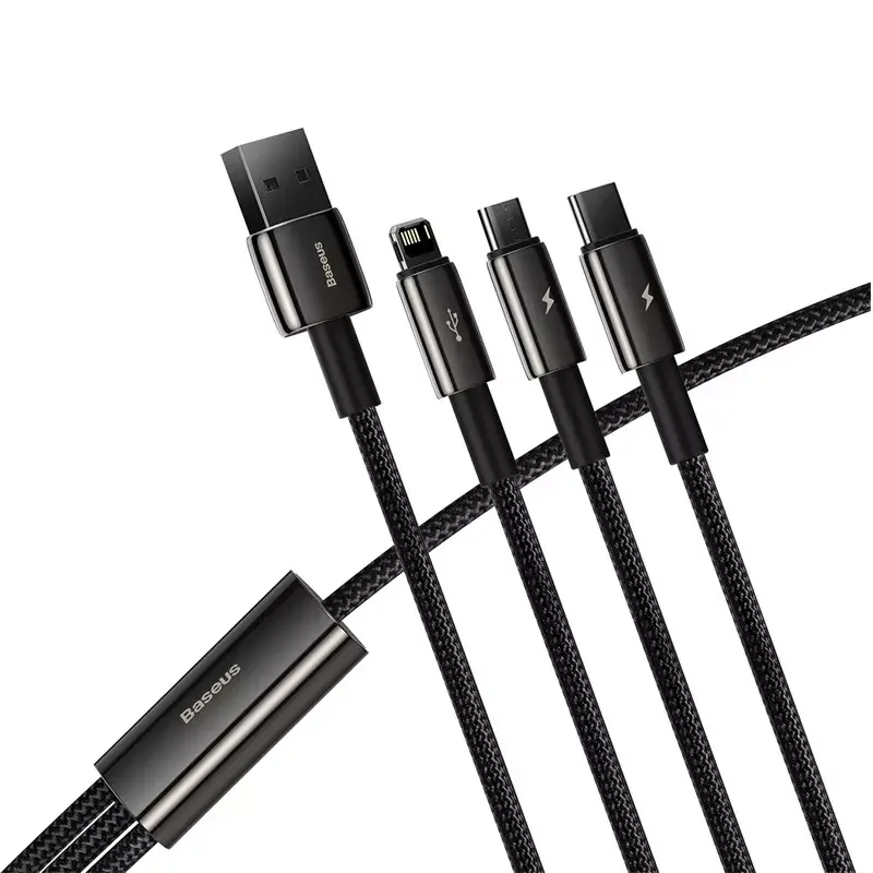 3-in-1 USB Cable Baseus Tungsten Gold CAMLTWJ-01