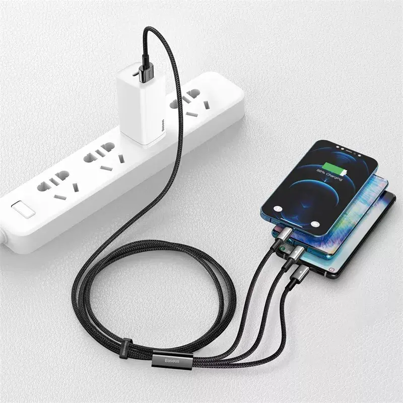 3-in-1 USB Cable Baseus Tungsten Gold CAMLTWJ-01