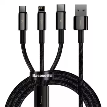 3-in-1 USB Cable Baseus Tungsten Gold CAMLTWJ-01