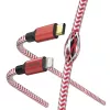 Hama Reflective Cable 1.5m Red Lightning to USB C 3A