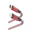 Hama Reflective Cable 1.5m Red Lightning to USB C 3A