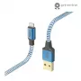 Cable Hama Reflective 1.5 m Blue Lightning to USB A 2.4 A