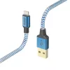Cable Hama Reflective 1.5 m Blue Lightning to USB A 2.4 A