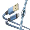Cable Hama Reflective 1.5 m Blue Lightning to USB A 2.4 A