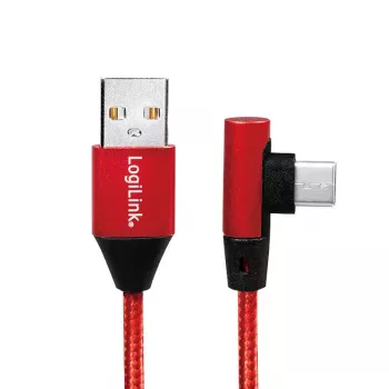 USB cable LogiLink CU0146 USB 2.0 1 m USB A USB C Red