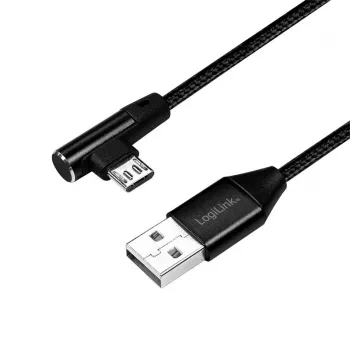 USB cable LogiLink CU0142 USB 2.0 0.3 m USB A Micro-USB B Black