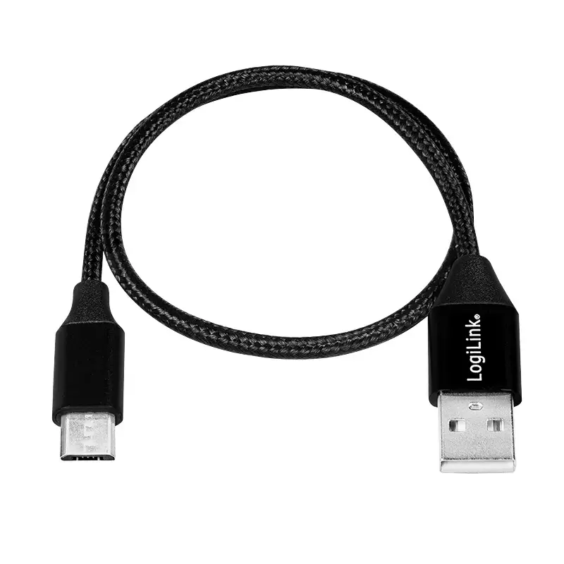 USB cable LogiLink CU0143 USB 2.0 0.3 m USB A Micro-USB B Black