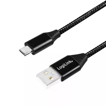 USB cable LogiLink CU0143 USB 2.0 0.3 m USB A Micro-USB B Black