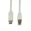 USB Cable LogiLink CU0160 USB 2.0 1m USB C USB B White