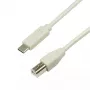 USB Cable LogiLink CU0160 USB 2.0 1m USB C USB B White
