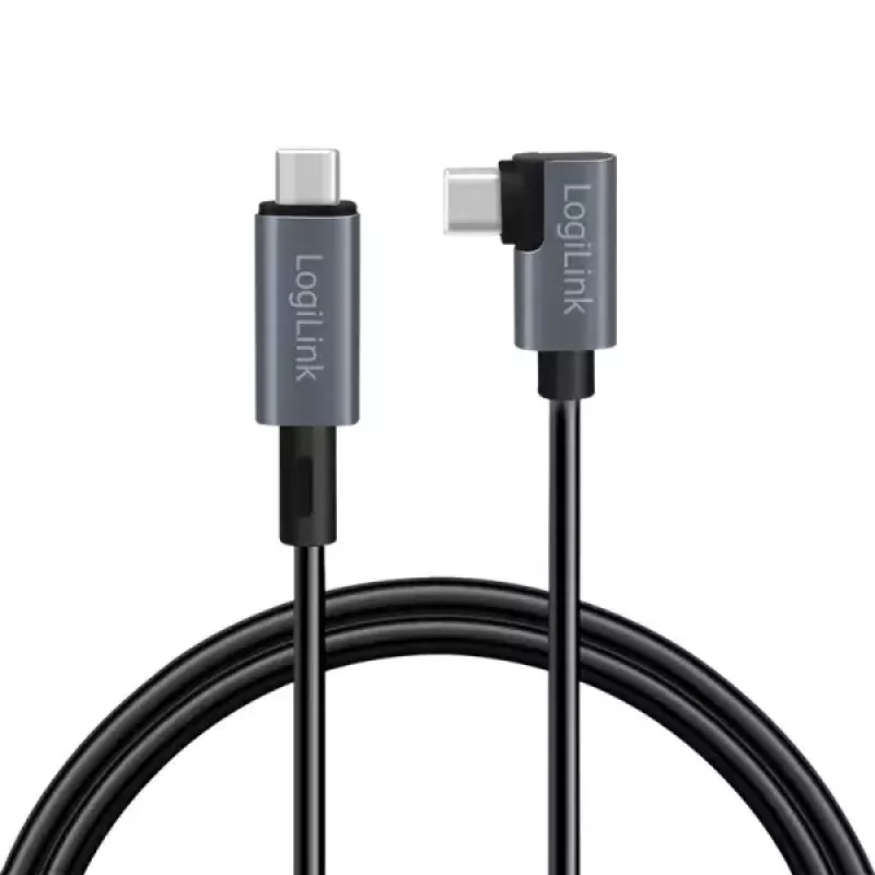 USB Cable LogiLink CU0183 2m USB C Black Silver USB 2.0