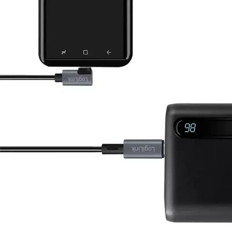 USB Cable LogiLink CU0183 2m USB C Black Silver USB 2.0