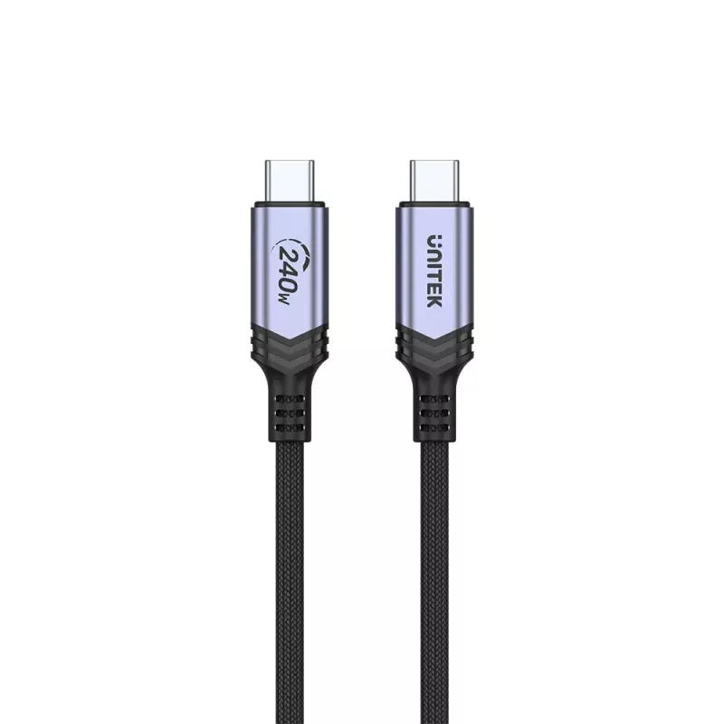 USB-C to USB-C cable Unitek C14110GY-2M USB 3.2 Gen 1, 2 m, 5 A, 240 W, black