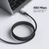 USB-C to USB-C cable Unitek C14110GY-2M USB 3.2 Gen 1, 2 m, 5 A, 240 W, black