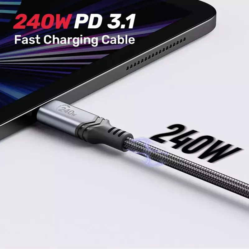 USB-C to USB-C cable Unitek C14110GY-2M USB 3.2 Gen 1, 2 m, 5 A, 240 W, black