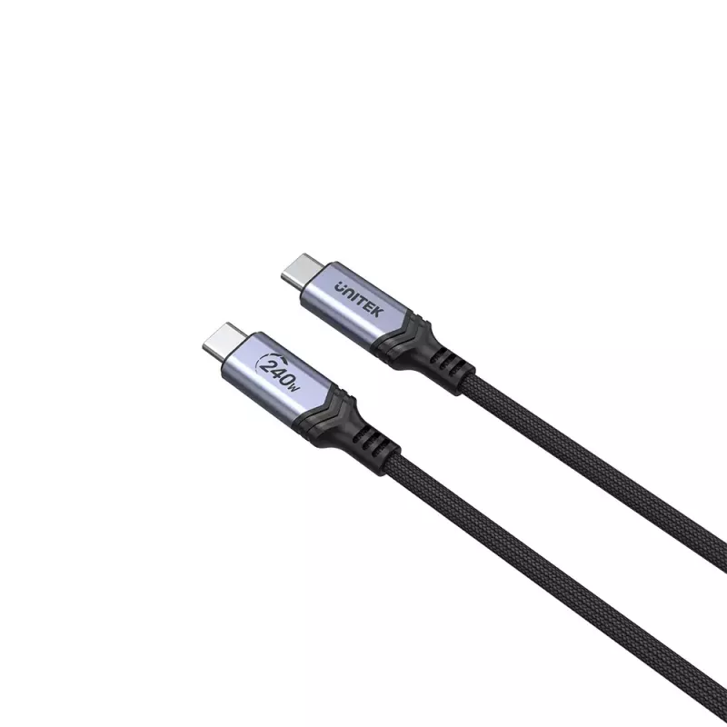 USB-C to USB-C cable Unitek C14110GY-2M USB 3.2 Gen 1, 2 m, 5 A, 240 W, black