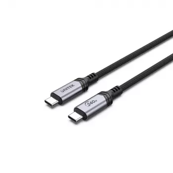 USB-C to USB-C cable Unitek C14110GY-2M USB 3.2 Gen 1, 2 m, 5 A, 240 W, black