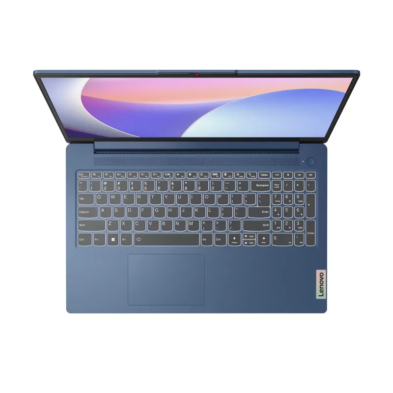 Laptop Lenovo IdeaPad Slim 3 15IRU8 — Intel Core i3-1315U, 15.6 inch FHD, 8 GB LPDDR5, 512 GB SSD, Windows 11 Home, Blue
