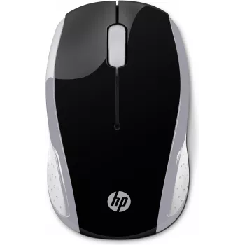 HP Wireless Mouse 200 (Pike Silver), Ambidextrous, Optical, RF Wireless, 1000 DPI, Silver