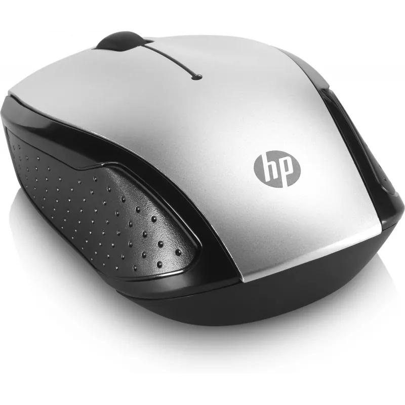HP Wireless Mouse 200 (Pike Silver), Ambidextrous, Optical, RF Wireless, 1000 DPI, Silver