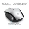 HP Wireless Mouse 200 (Pike Silver), Ambidextrous, Optical, RF Wireless, 1000 DPI, Silver