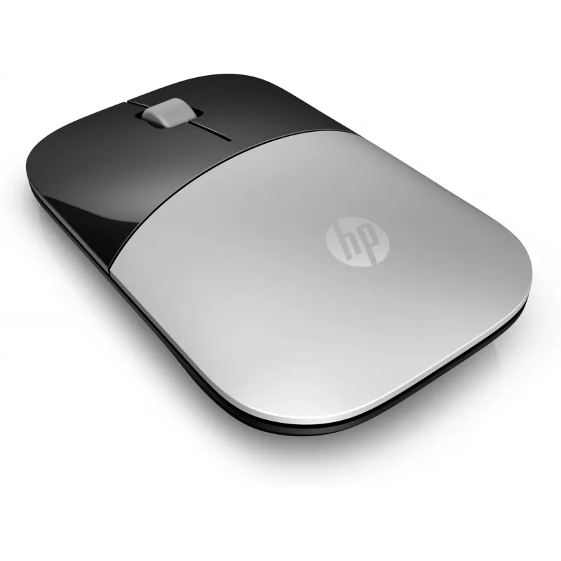 HP Z3700 Silver Wireless Mouse, Ambidextrous, Optical, RF Wireless, 1200 DPI, Silver