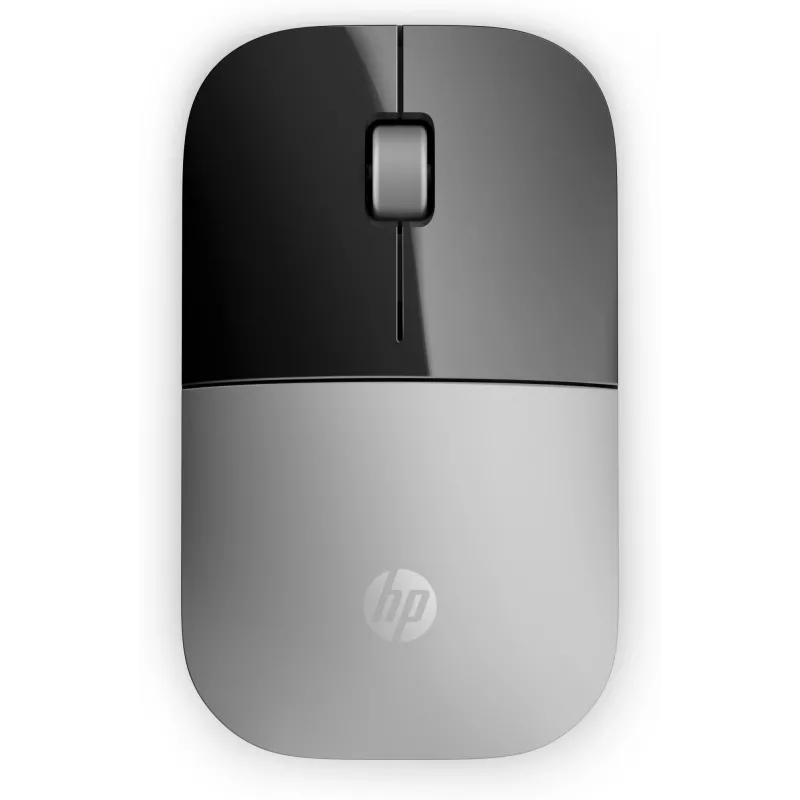 HP Z3700 Silver Wireless Mouse, Ambidextrous, Optical, RF Wireless, 1200 DPI, Silver