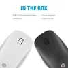 HP 410 Slim Silver Bluetooth Mouse, Ambidextrous, Bluetooth, 2000 DPI, Silver