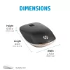 HP 410 Slim Silver Bluetooth Mouse, Ambidextrous, Bluetooth, 2000 DPI, Silver
