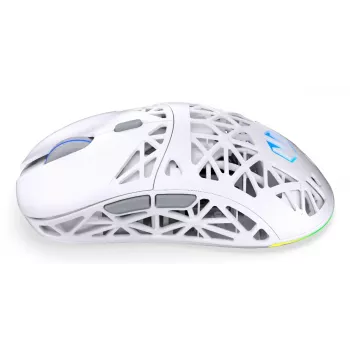 Wireless gaming mouse ENDORFY LIV Onyx White — Bluetooth/2.4GHz, 12000 DPI, ambidextrous, aRGB illumination, 6 buttons, USB-A/USB-C cable